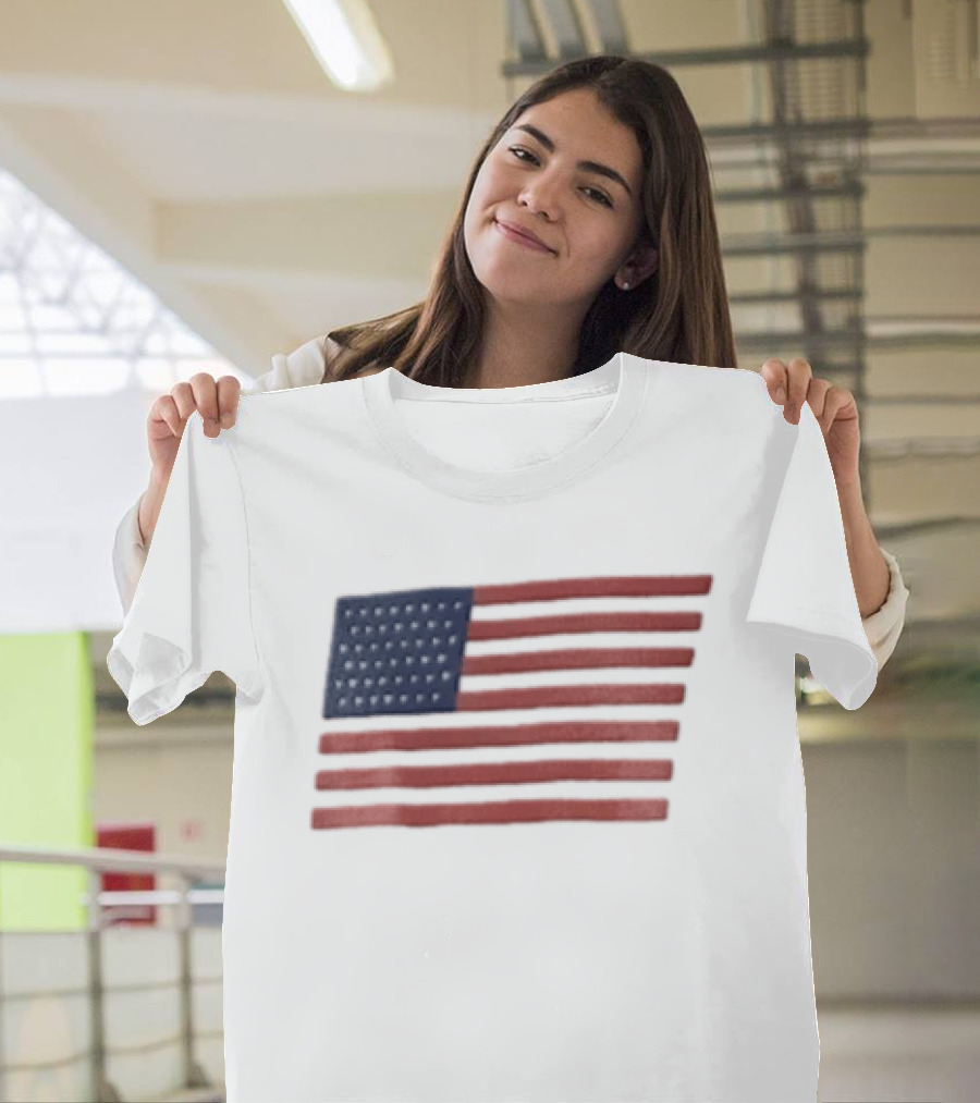 Pure Baseball American Flag Grey Stars And Stripes Iconic Heritage T-Shirt