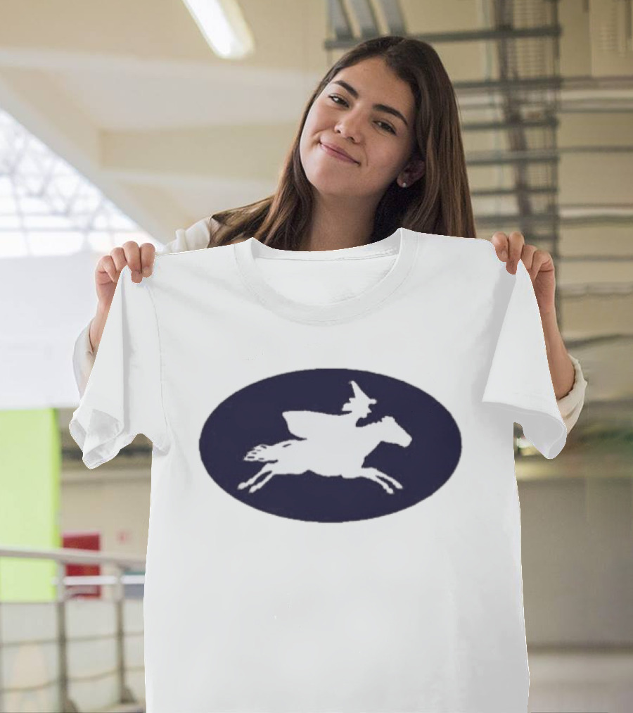 Witch Riding Horse Halloween T-Shirt