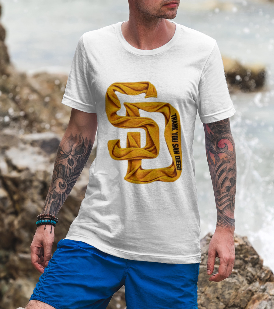 San Diego Padres Thank You San Diego SD Scarf T-Shirt