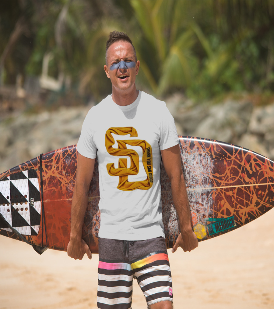 San Diego Padres Thank You San Diego SD Scarf T-Shirt
