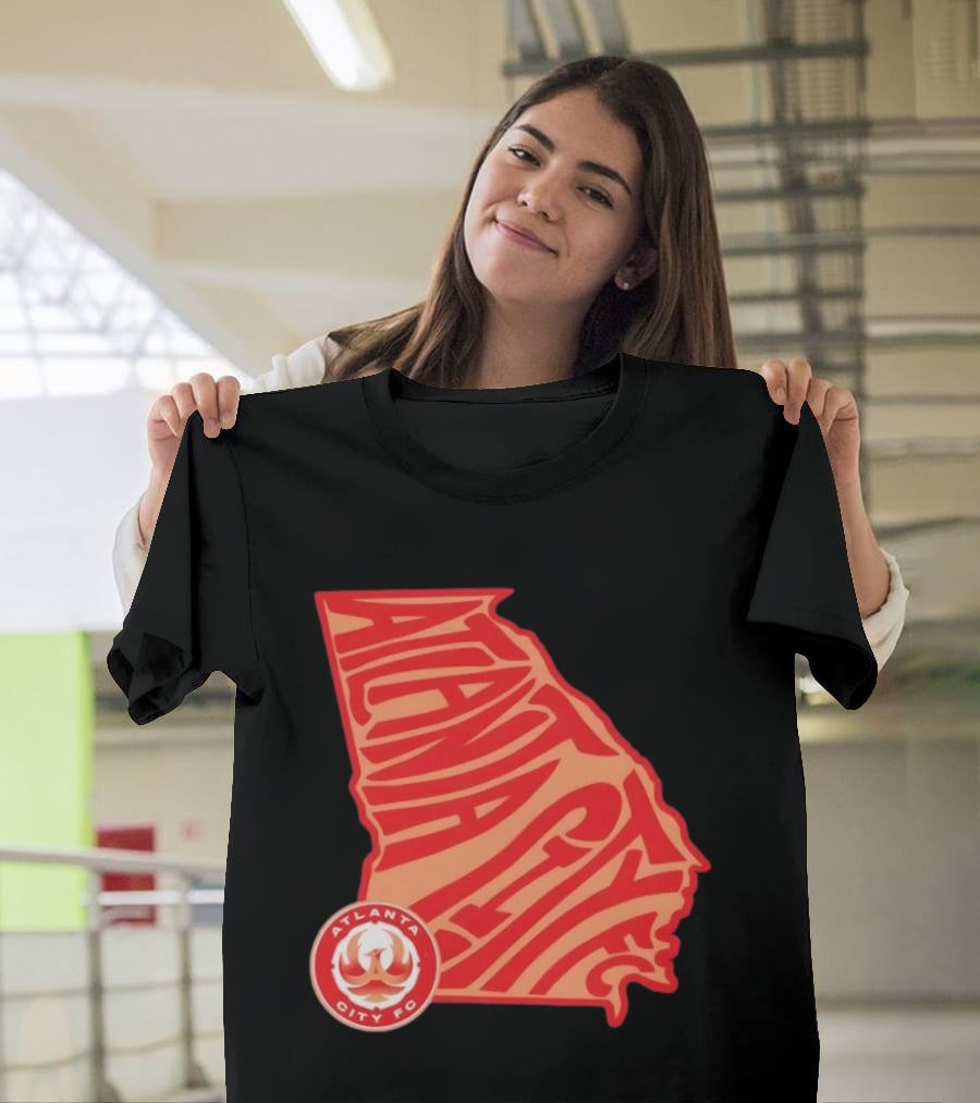 Atlanta City FC Groovy Team State Map Ensemble T-Shirt