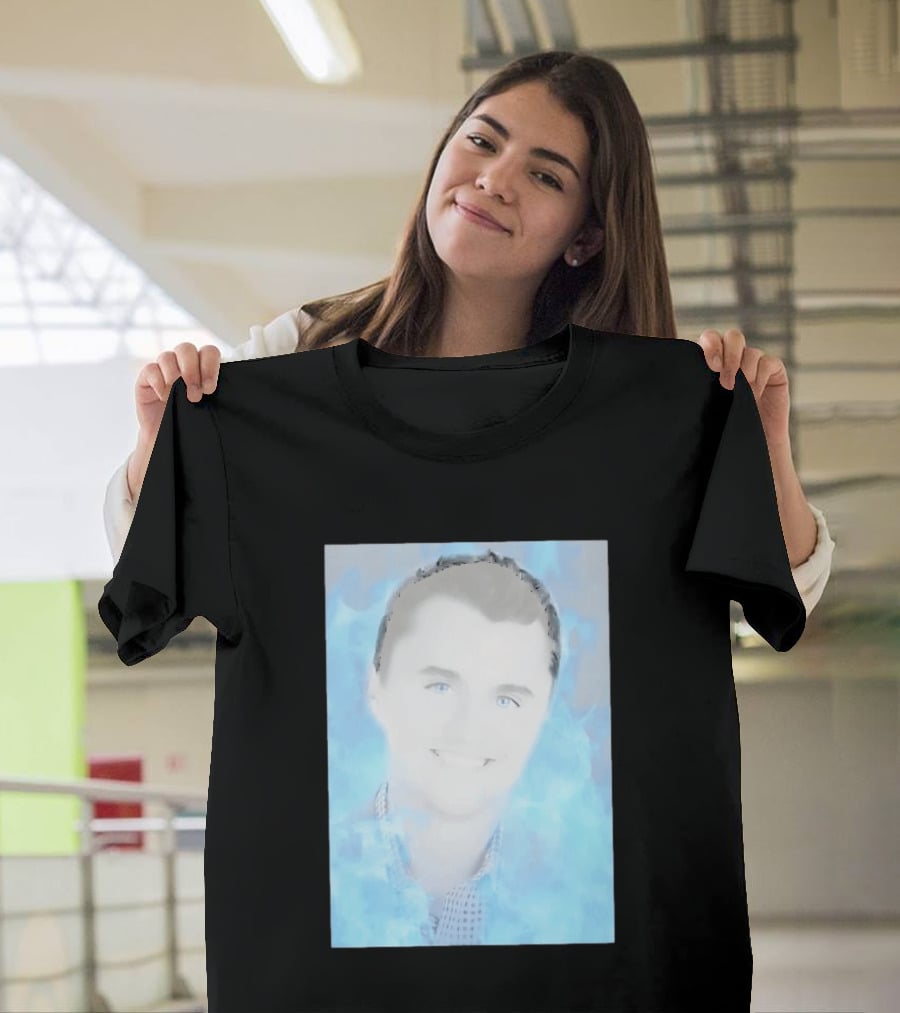 Charlie Kirk Turning Point USA Conservative Blue Aura T-Shirt