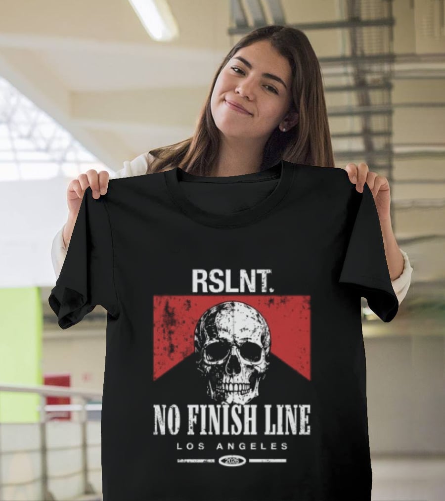 Rslnt No Finish Line Los Angeles Skull T-Shirt