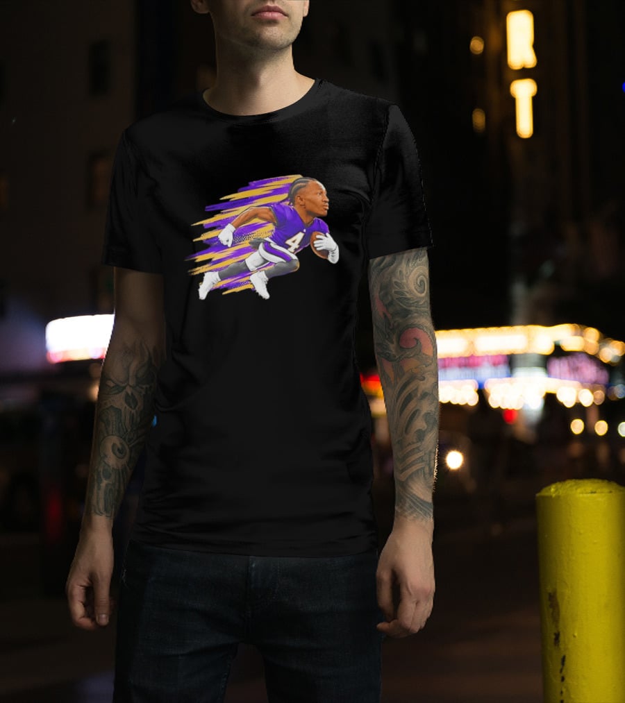 Baltimore Ravens Zay Flowers Run 4 Run NFL Cartoon T-Shirt