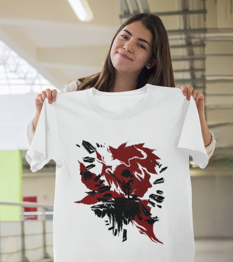 Bastion The Kid Red Silhouette Gaming T-Shirt