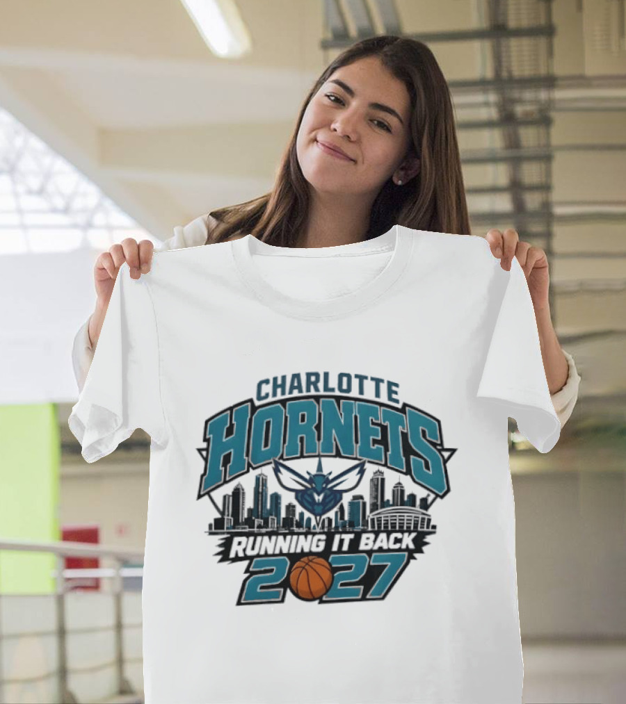 Charlotte Hornets 2027 Skyline Running It Back NBA T-Shirt