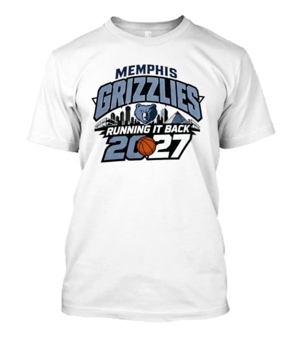 Memphis Grizzlies Running It Back 2027 Skyline Basketball T-Shirt