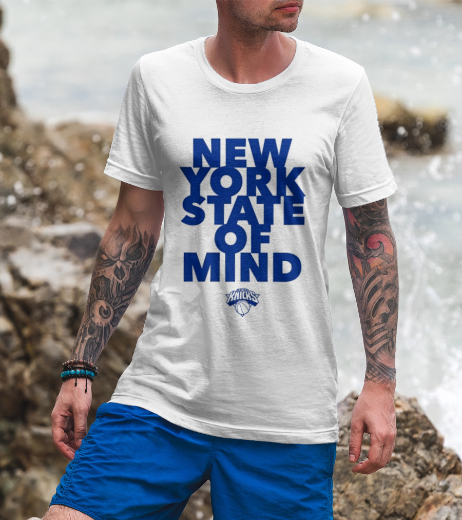 New York Knicks New York State Of Mind Knicks Basketball T-Shirt