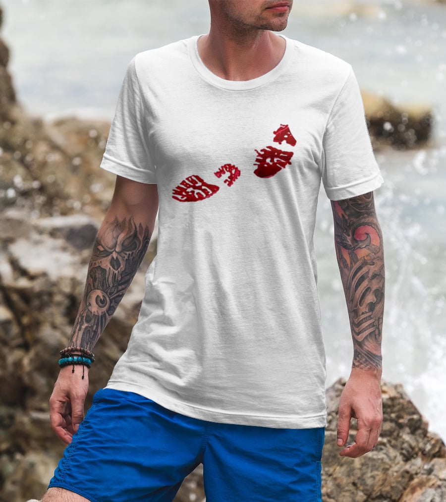 Night Lovell Bloodprints Dark Aesthetic T-Shirt