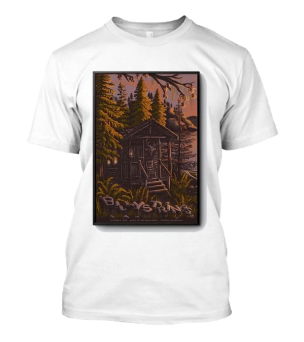 Billy Strings Concert Angel Of The Winds Arena Everett WA Oct 9 2026 Cabin Scene T-Shirt