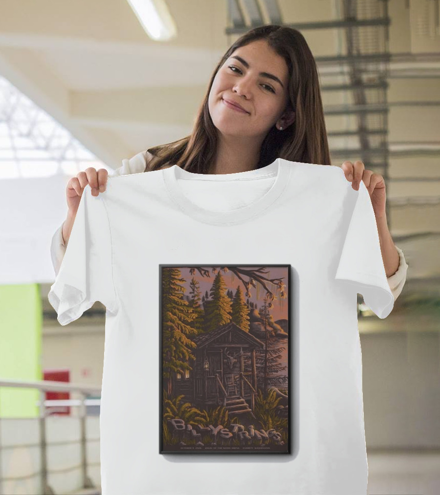 Billy Strings Concert Angel Of The Winds Arena Everett WA Oct 9 2026 Cabin Scene T-Shirt