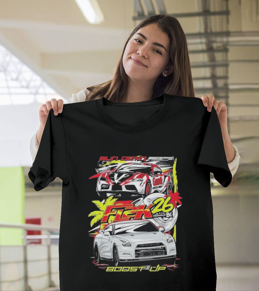 Cleetus McFarland Sun Down Boost Up Import FL2K26 Presented By BC Racing T-Shirt