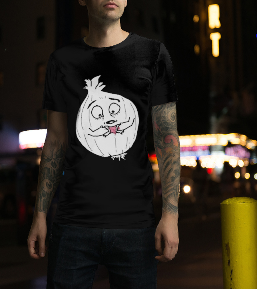 Garlic Shrinkage Funny Cartoon Onion T-Shirt