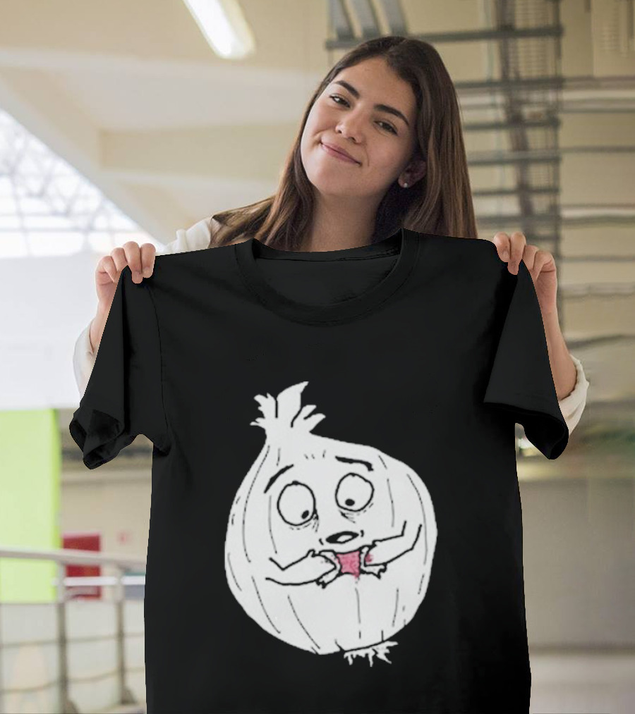 Garlic Shrinkage Funny Cartoon Onion T-Shirt