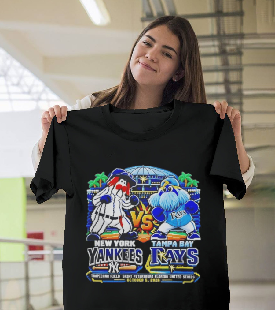 New York Yankees Vs Tampa Bay Rays MLB 2026 Tropicana Field Saint Petersburg Florida October 5 T-Shirt