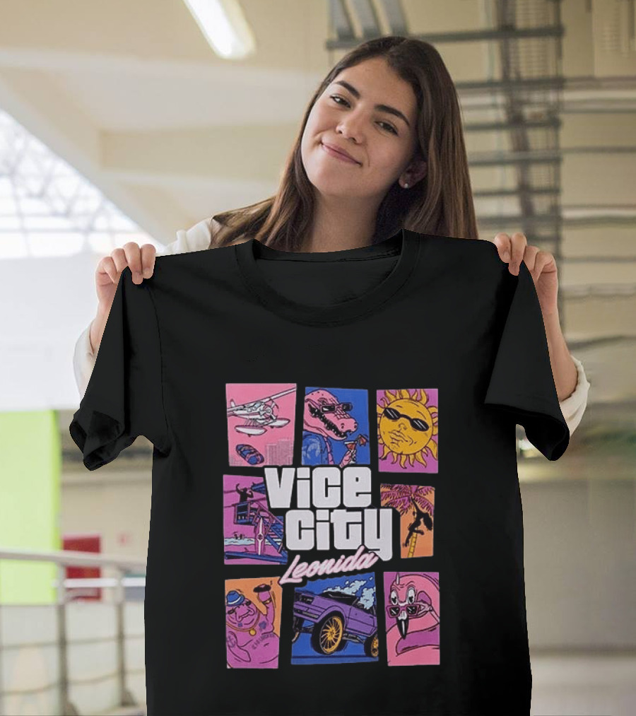 Vice City Leonida Original Black Grand Theft Auto VI Goodtime State T-Shirt