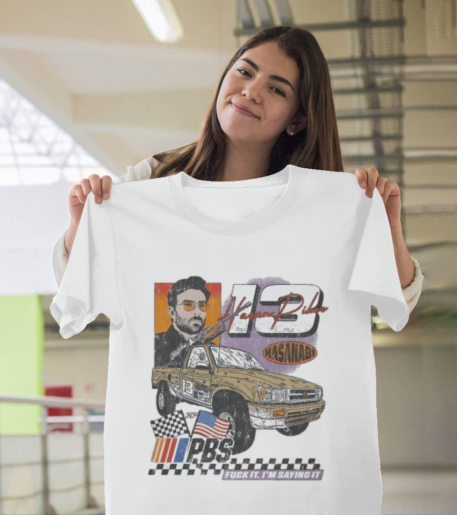 Hasan Piker Hasanabi 13 Racing Car Checkered Flag PRS USA Flag Comrade T-Shirt