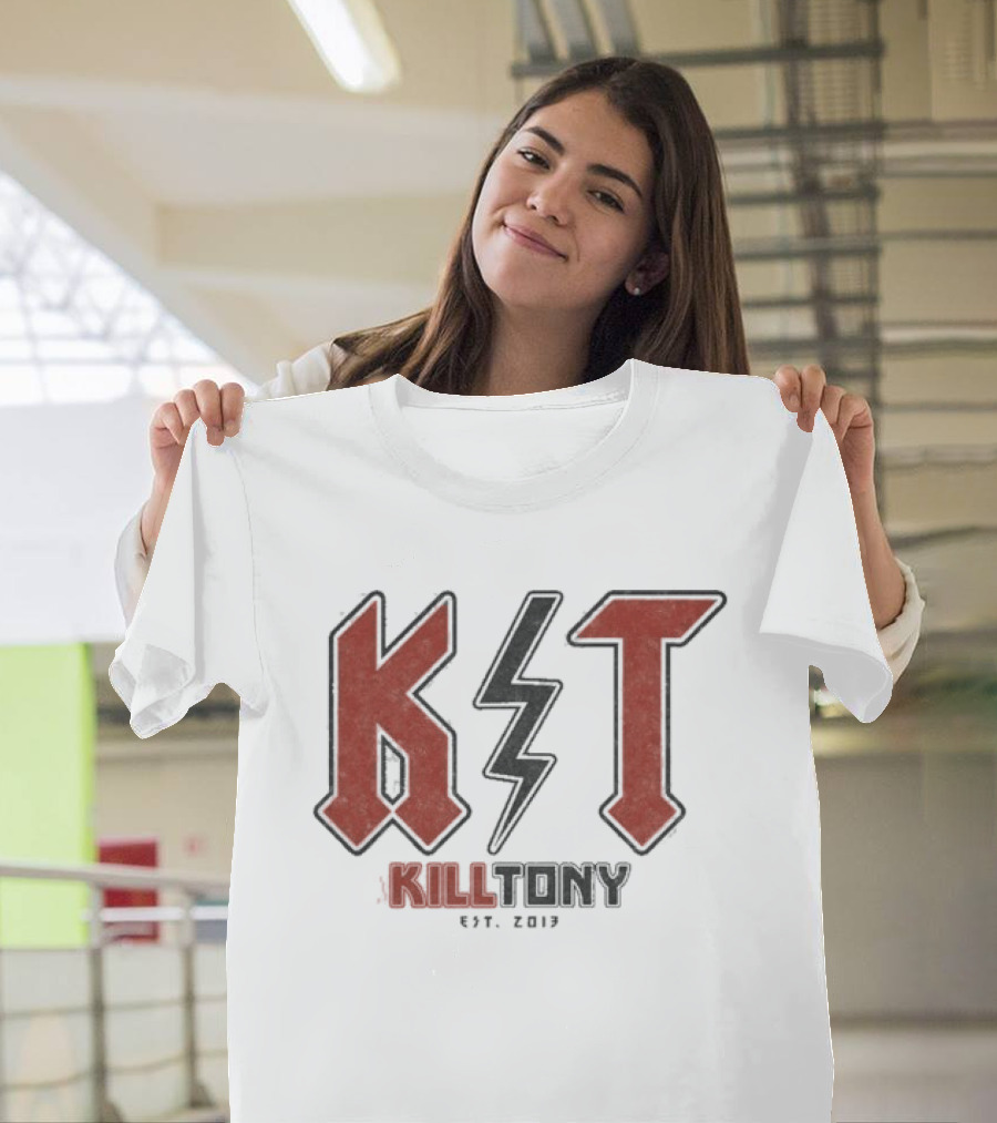 Kill Tony KT Est 2013 Lightning Bolt Logo Red Black T-Shirt