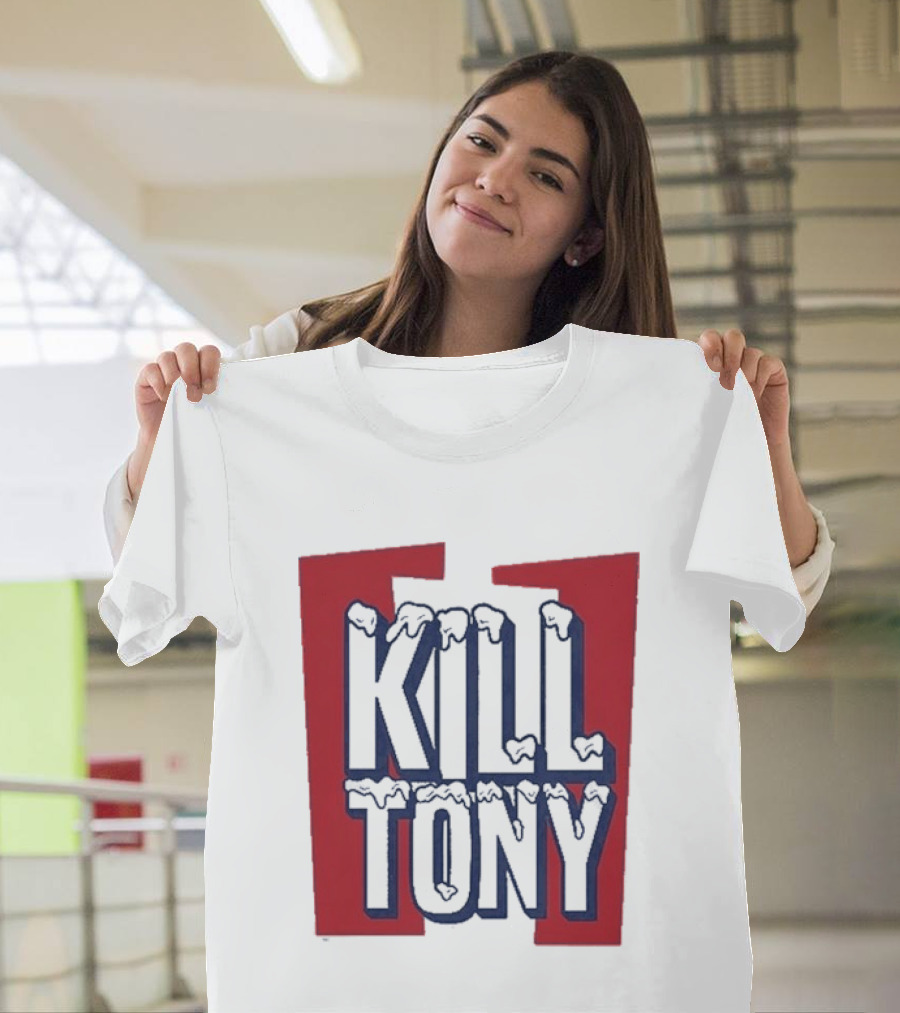 Kill Tony Ice Text Block Style With Red T-Shirt