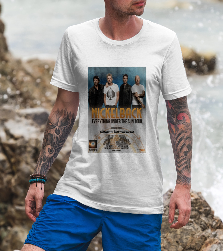 Nickelback October 2026 Everything Under The Sun Tour Dates Featuring Don Broco T-Shirt