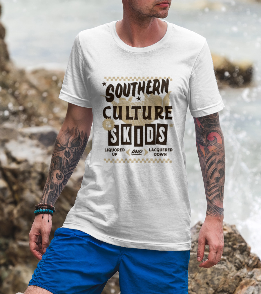 Southern Culture On The Skids Liquored Up And Lacquered Down Armadillo Skids T-Shirt