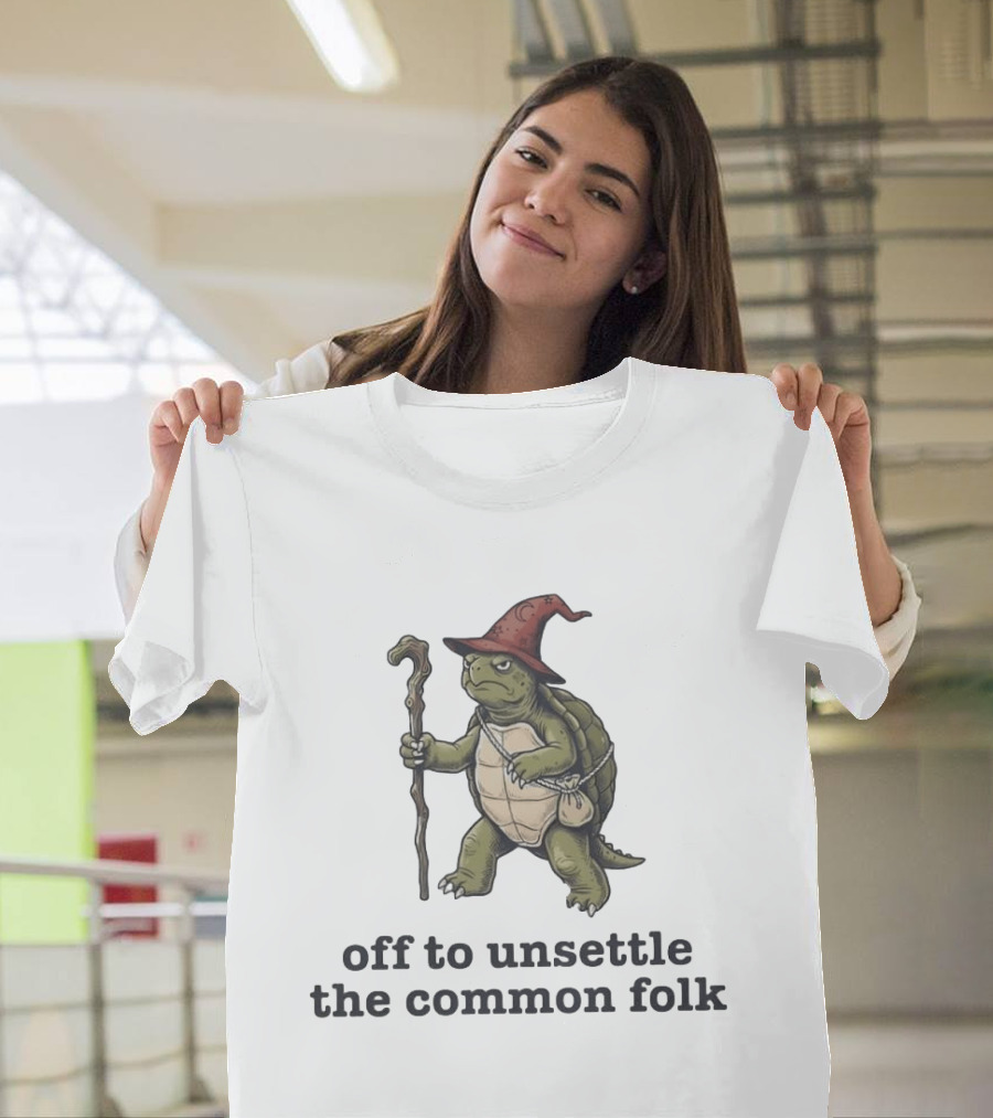 Wizard Turtle Off To Unsettle The Common Folk In Magical Adventure T-Shirt