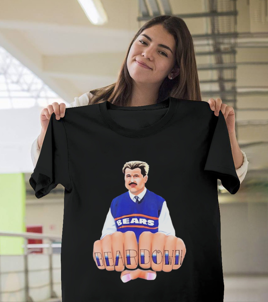 Chicago Bears Mike Ditka Bear Down Fists T-Shirt