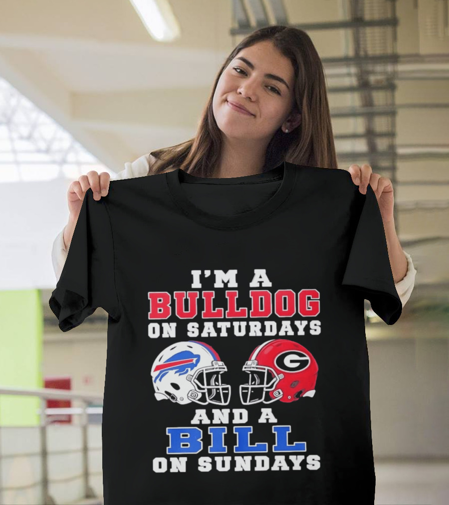 I'm A Bulldog On Saturdays And A Bill On Sundays Helmet T-Shirt