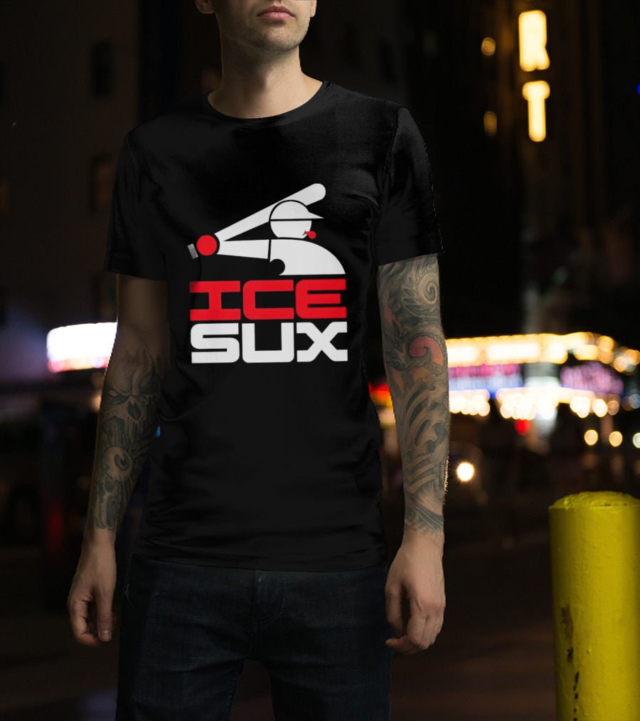 Ice Sux Baseball Player Sports Humor T-Shirt
