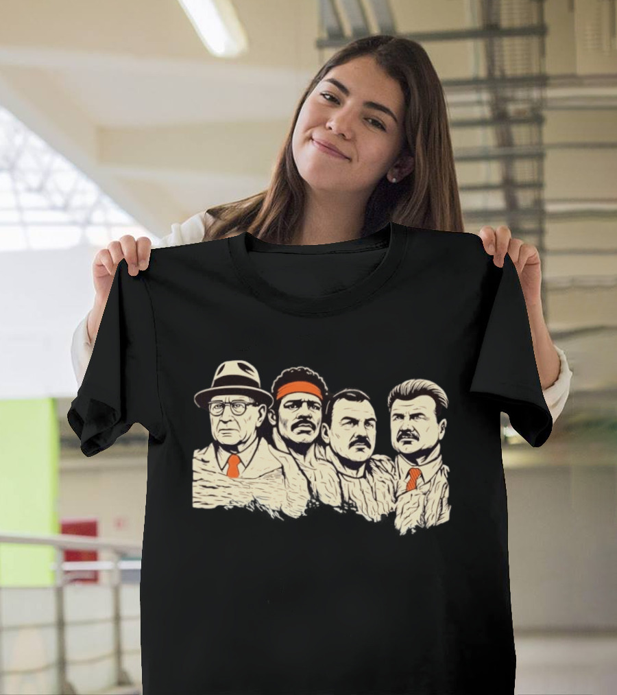 Mount Rushmore Red Auerbach Pat Riley Phil Jackson Gregg Popovich Basketball Coaches T-Shirt