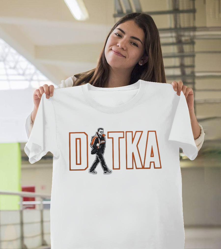 Mike Ditka Chicago Bears Walking Graphic Football Mashup T-Shirt