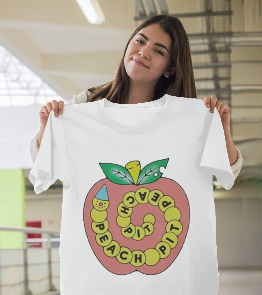 Peach Pit Caterpillar Spiral Apple Worm T-Shirt