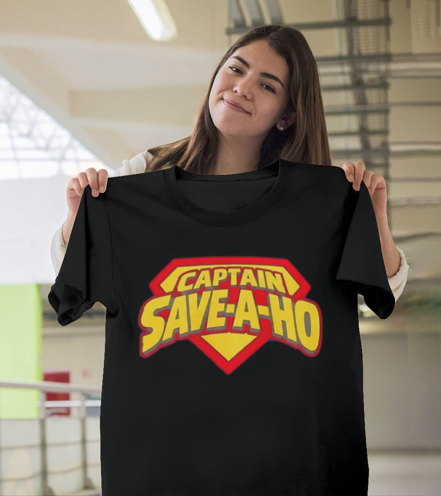 Captain Save A Ho Superman Shield T-Shirt