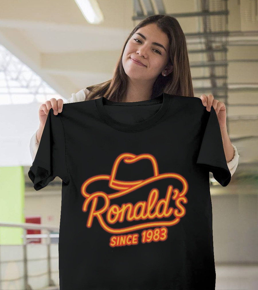 Falling In Reverse Ronald's Since 1983 Cowboy Hat Retro Neon T-Shirt