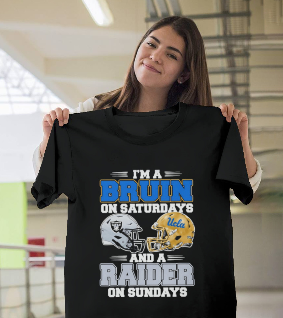 UCLA Bruin Saturdays Raider Sundays Football Fan Gear T-Shirt