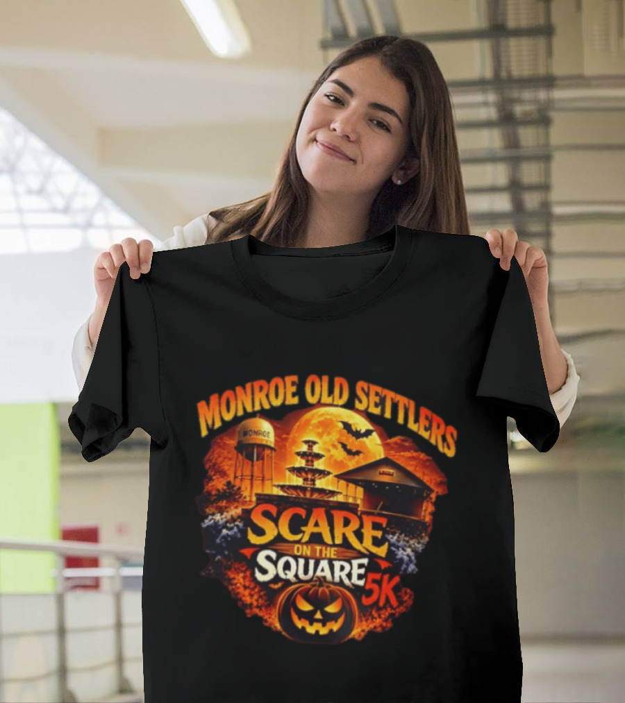 Monroe Old Settlers Scare On The Square 5K Pumpkin Festival Event T-Shirt