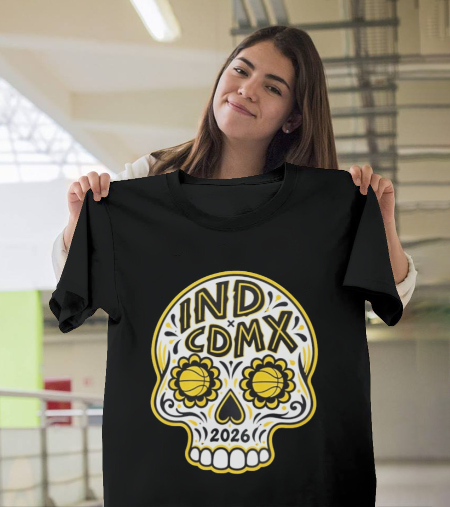 Indiana Pacers Indy CDMX 2026 Día De Muertos Mexico Skull T-Shirt