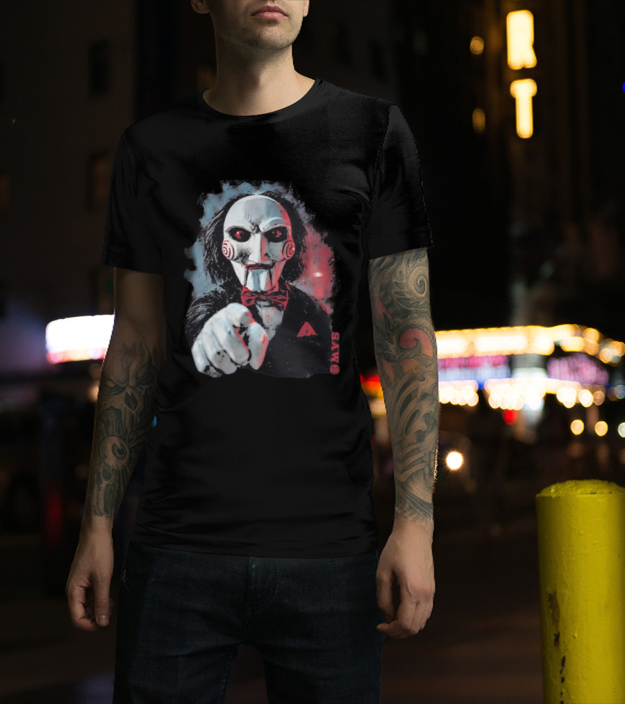 Saw Horror Film Jigsaw Puppet Halloween Costume T-Shirt