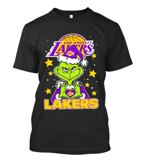 Los Angeles Lakers Christmas Grinch Festive NBA Fan Gear T-Shirt