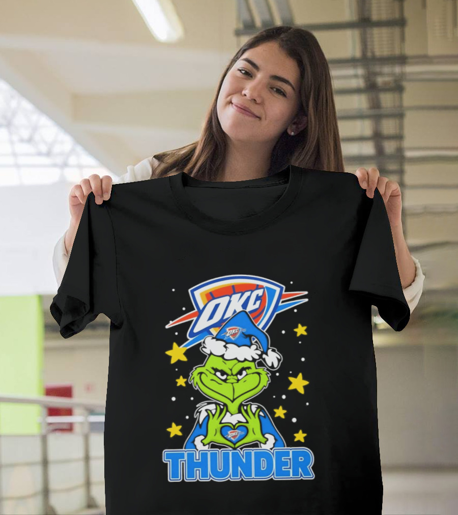 OKC Thunder NBA Christmas Grinch T-Shirt
