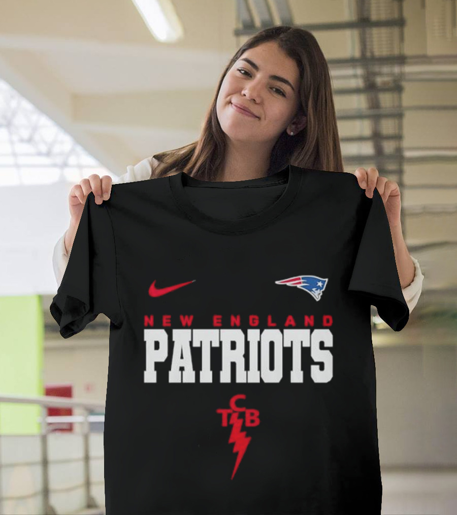 New England Patriots Elvis Presley TCB Lightning Bolt Nike T-Shirt