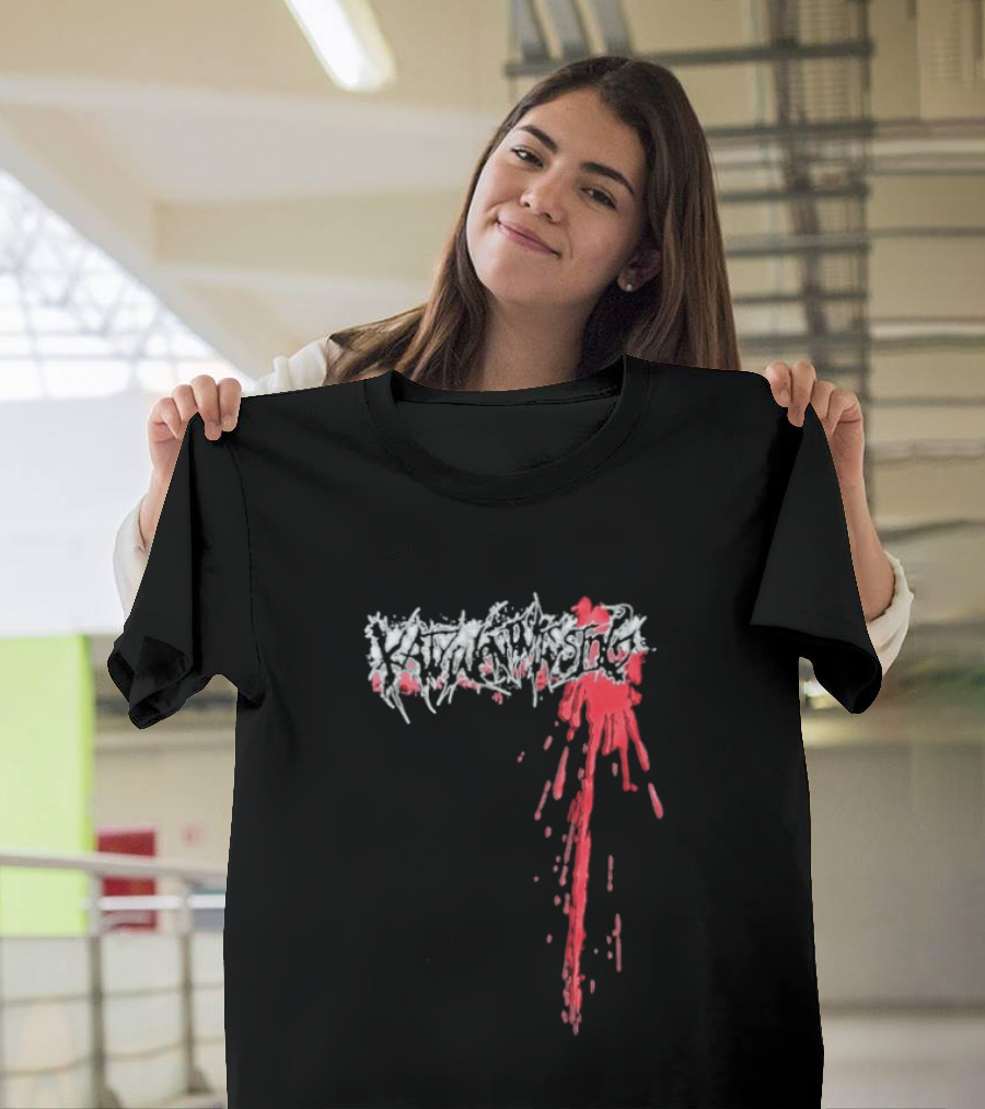 Kwm Bloodstained Horror Drip Style Grunge T-Shirt