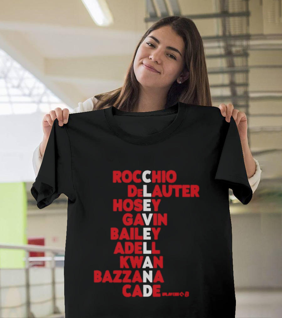 Cleveland Baseball Names Rocchio DeLauter Hosey Gavin Bailey Adell Kwan Bazzana Cade 2026 T-Shirt