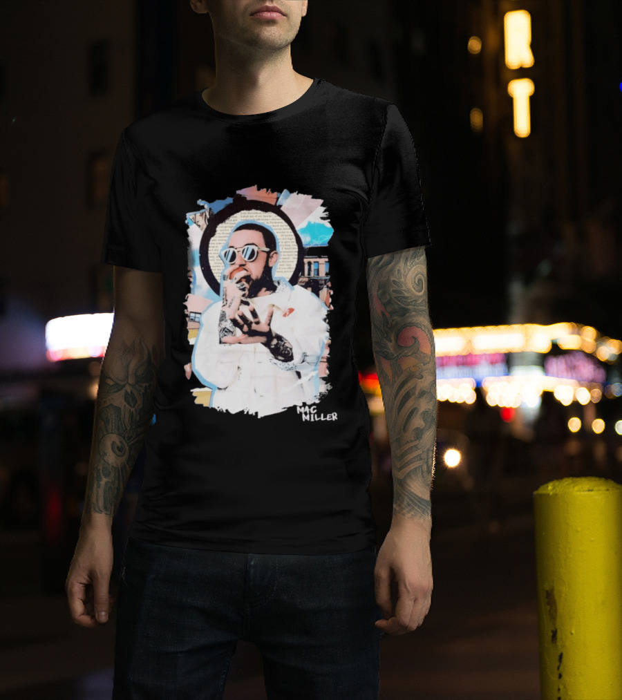Mac Miller Collage Hip Hop Rap Music Artist Style Fan Merchandise T-Shirt