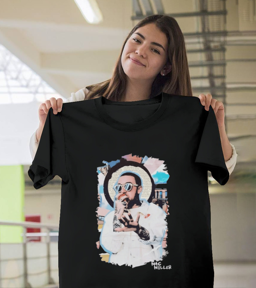 Mac Miller Collage Hip Hop Rap Music Artist Style Fan Merchandise T-Shirt