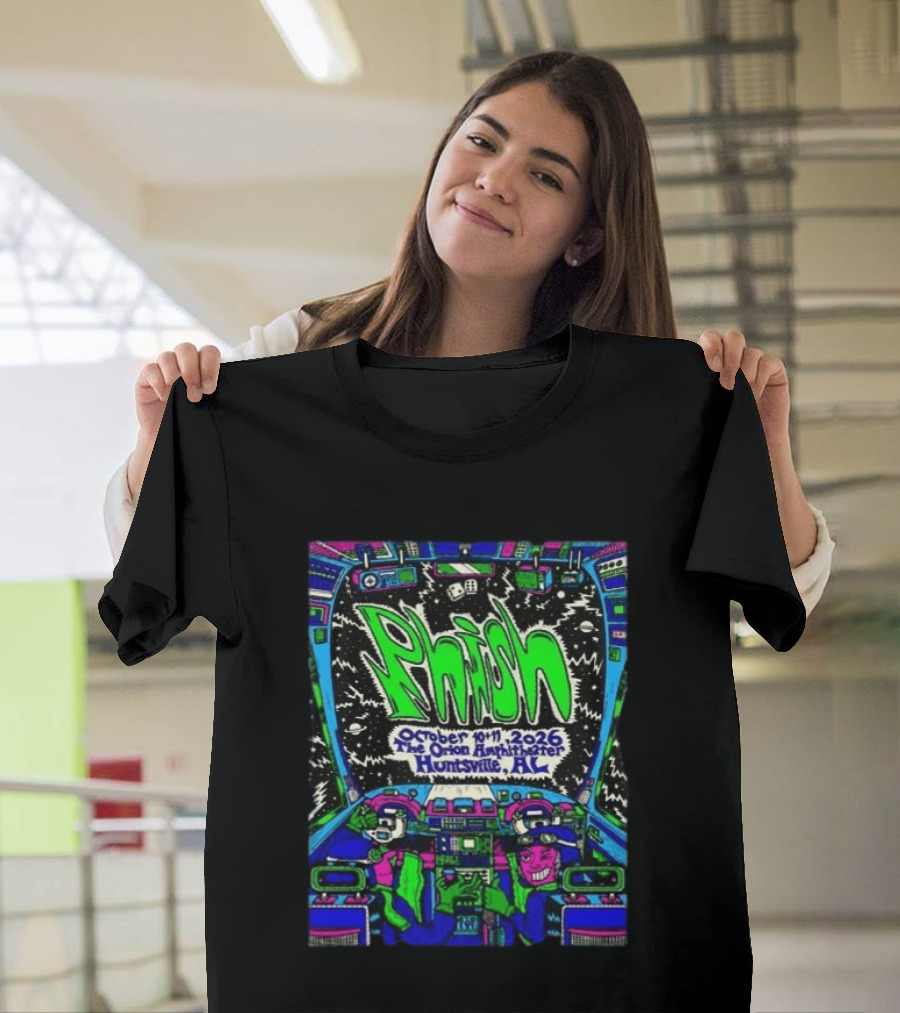 Phish October 10 11 2026 The Orion Amphitheater Huntsville AL Event Retro Space T-Shirt