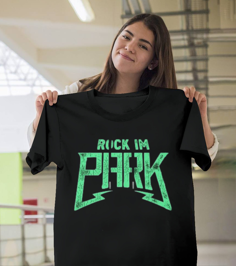 Rock Im Park Festival Merchandise Green Distressed T-Shirt