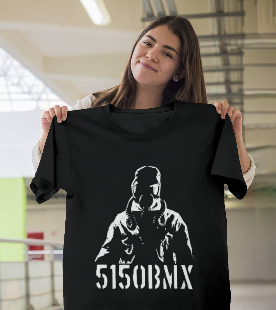 5150BMX Store Gas Mask Rider Ode To Anthem T-Shirt