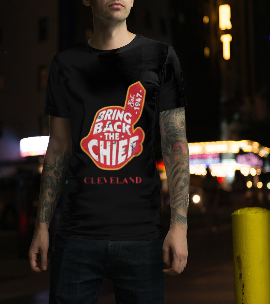 Bring Back The Chief Est. 1947 Foam Finger Red Yellow Cleveland T-Shirt