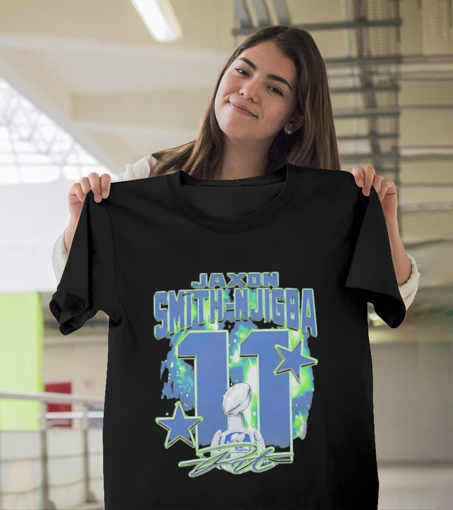 Jaxon Smith Njigba 11 Seattle Championship T-Shirt